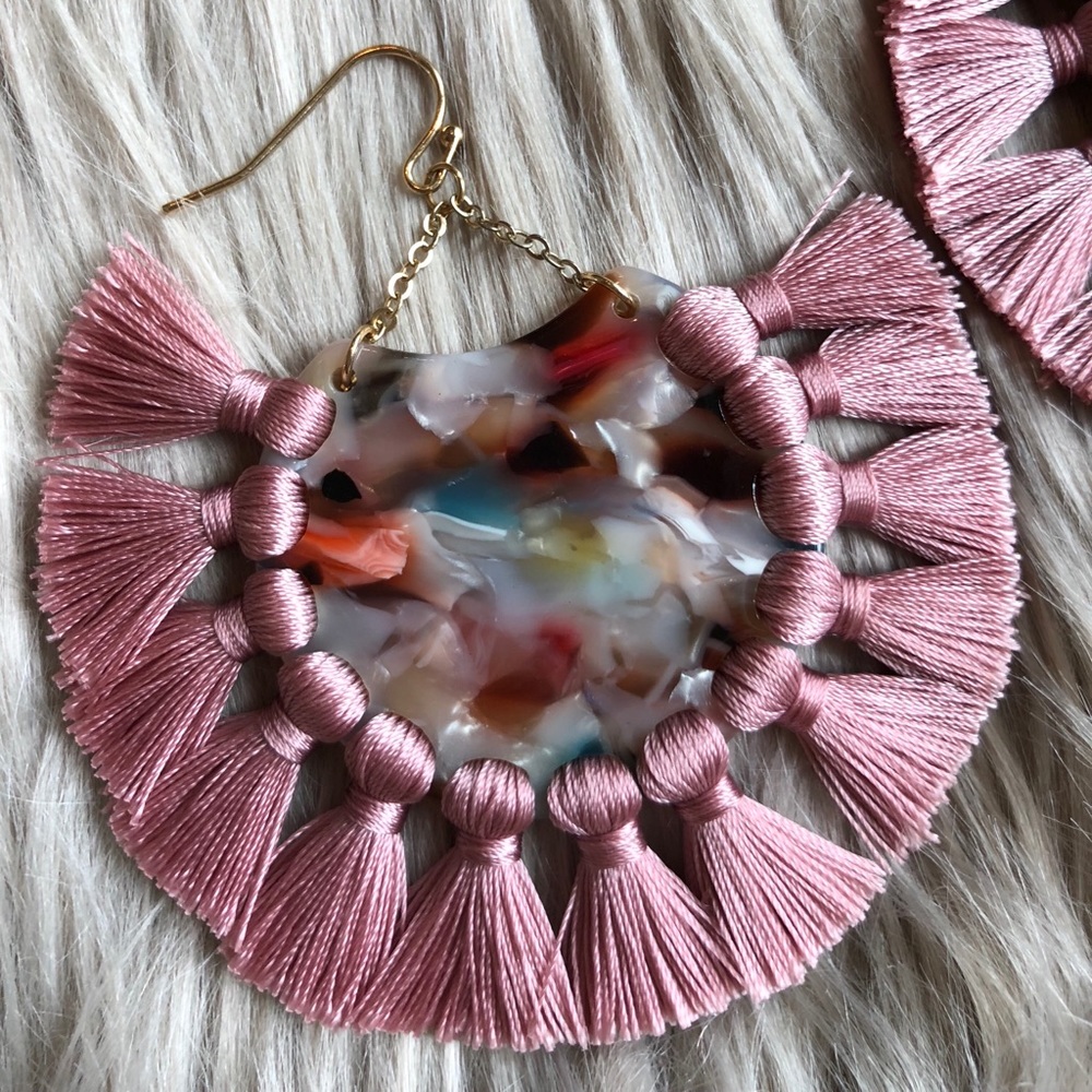Boho Tassel Fan Earrings - Picture 3 of 5